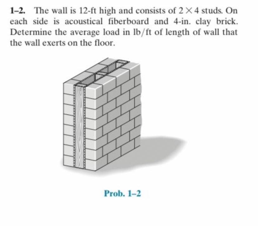 1 - 2 . The wall is 1 2 - ft high and consists of