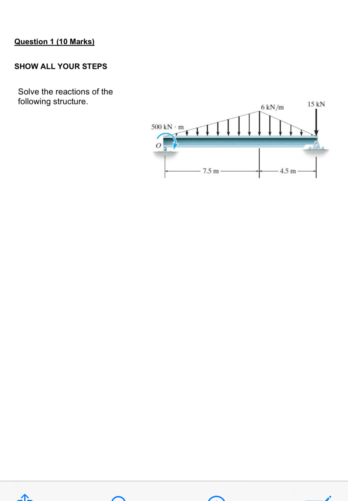 Question 1 ( 1 0 Marks ) SHOW ALL YOUR STEPS