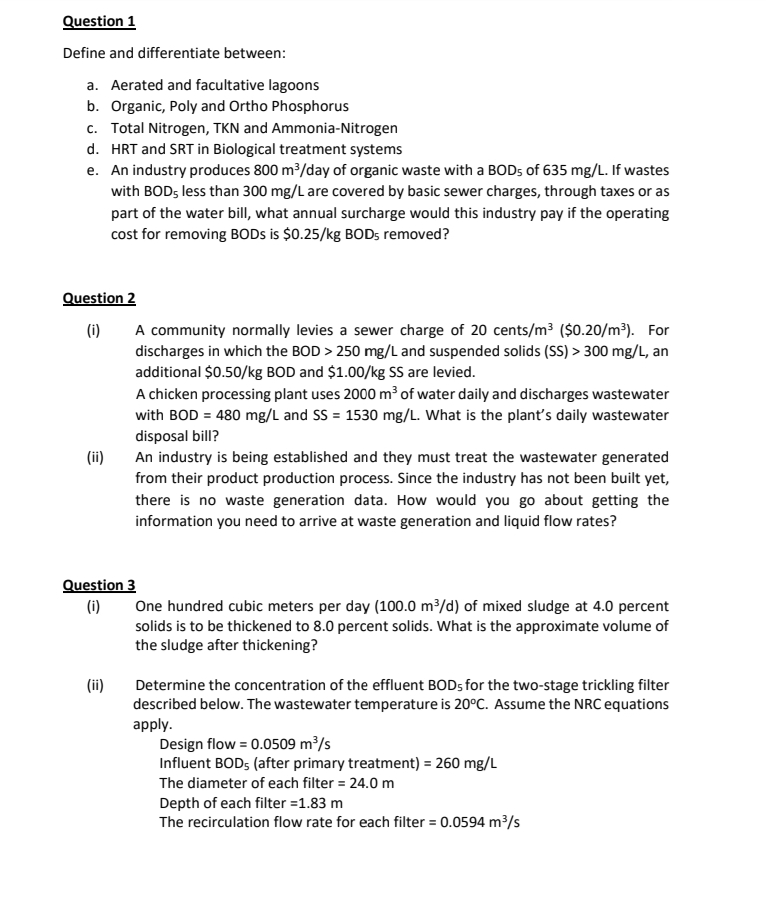 Question 1 Define and differentiate between: a .