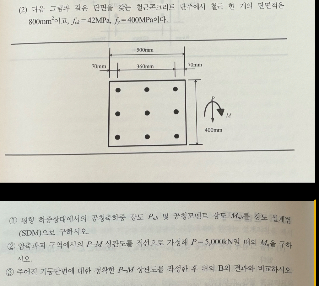 ( 2 ) 8 0 0 m m 2 , f c k = 4 2 MPa, f y = 4 0 0