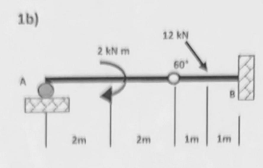 1 b ) Find all of the support reactions