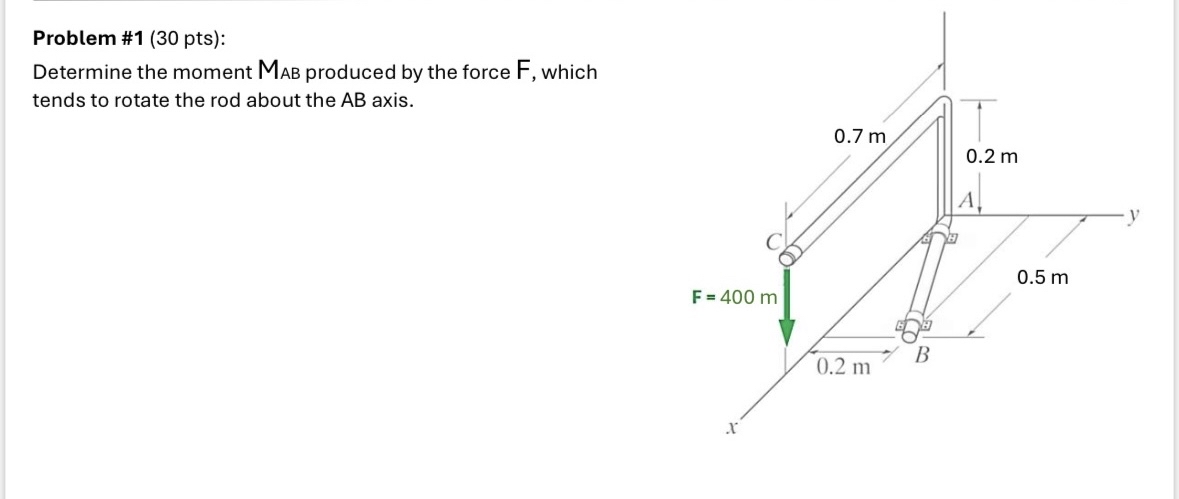 Problem # 1 ( 3 0 pts ) : Determine the moment M