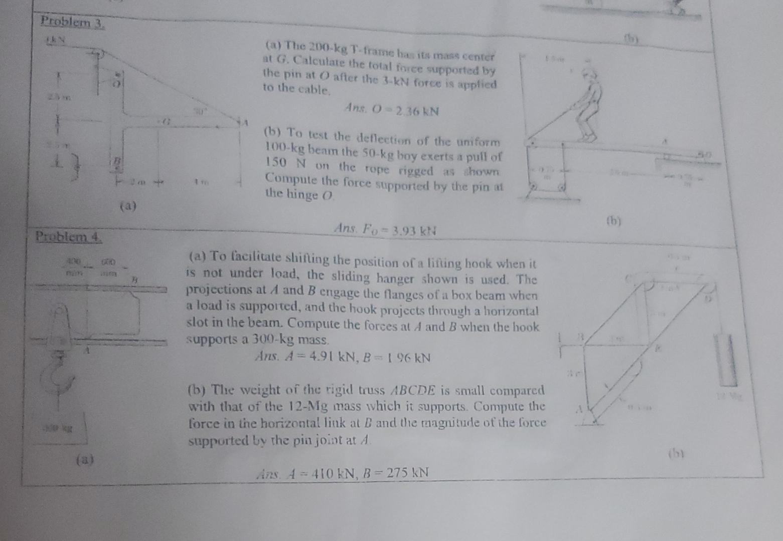 ( a ) The 2 0 0 . k g T - frame has its mase