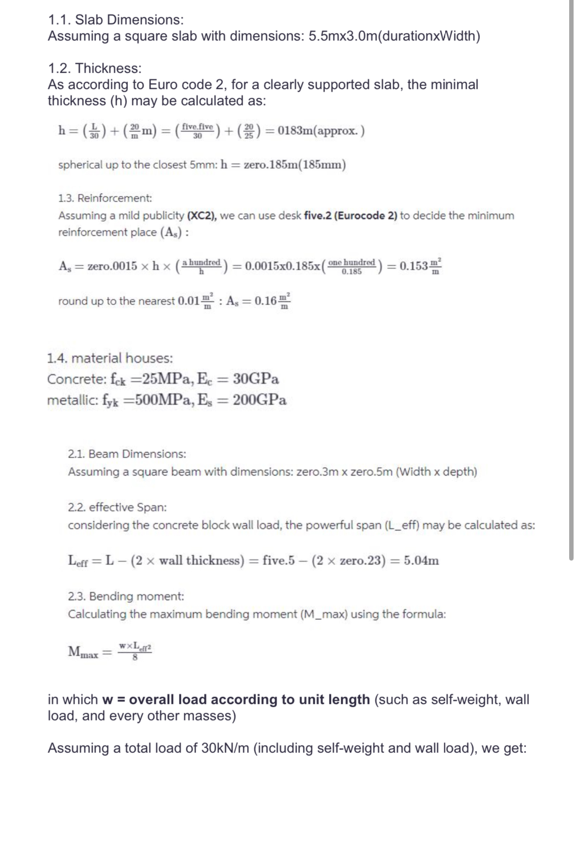 1 I want draw for this aswer fir slab and beam