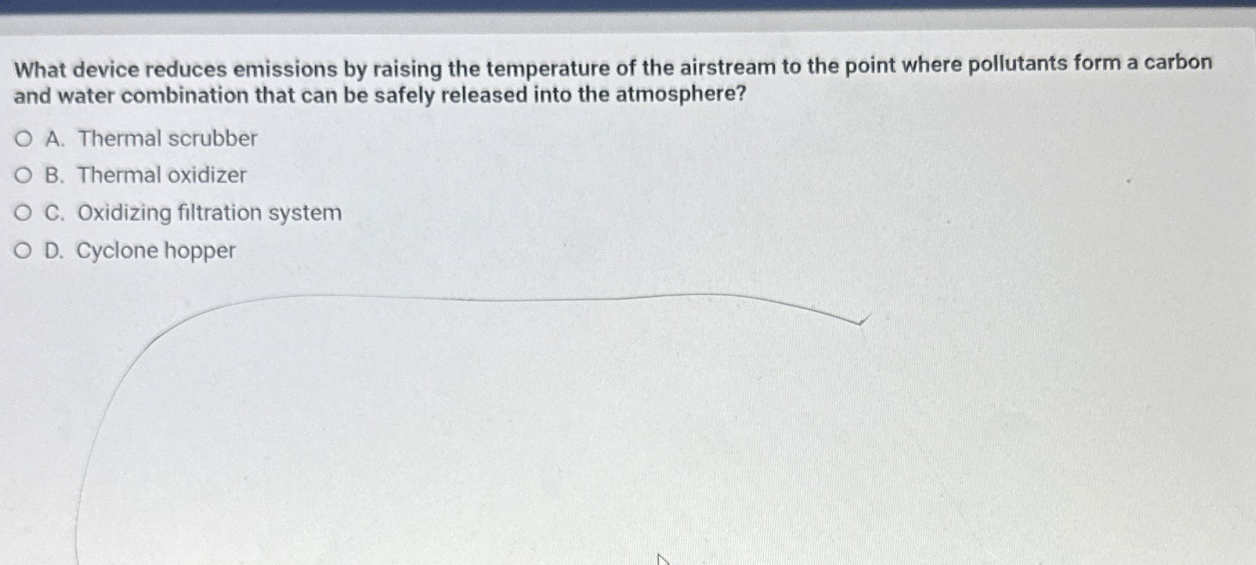 What device reduces emissions by raising the