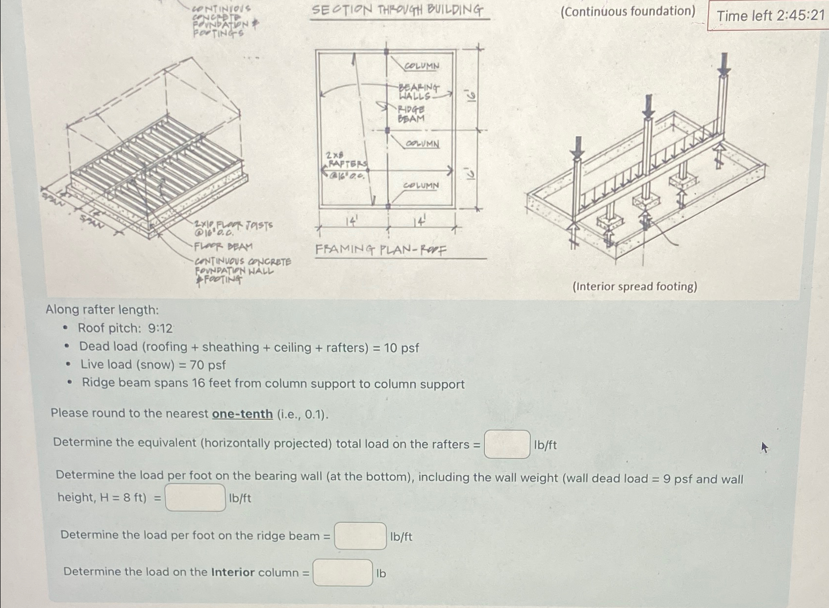 SECTION THROVGHH BUILDING ( Continuous foundation