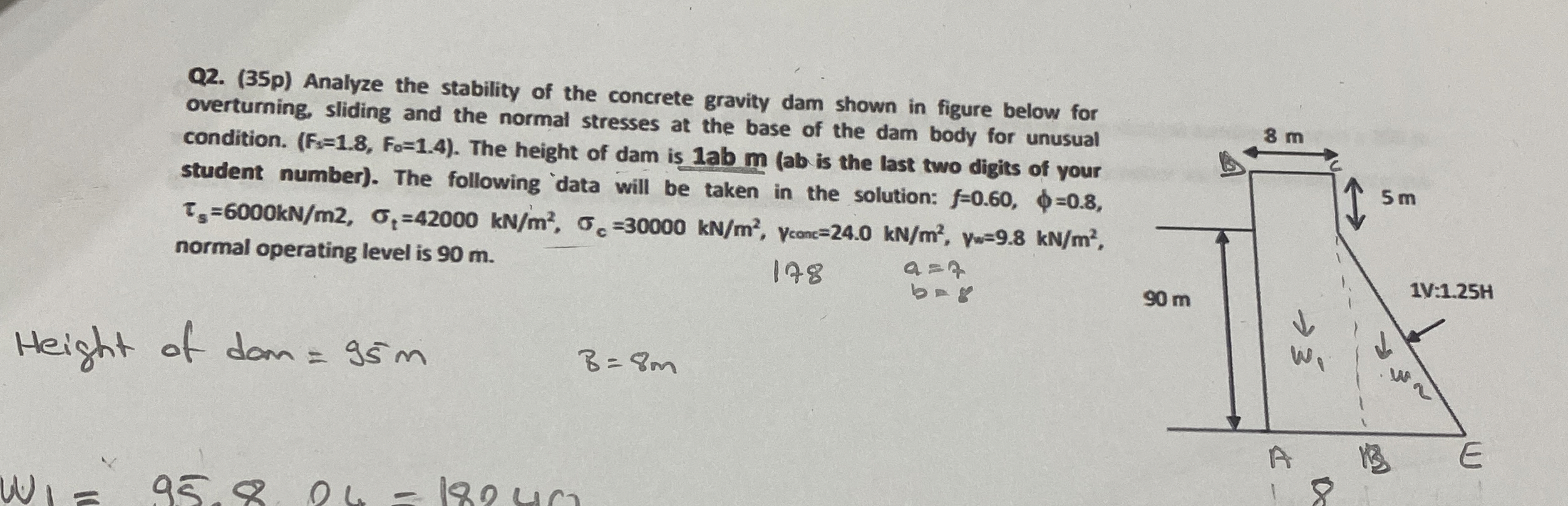 Q 2 . ( 3 5 p ) Analyze the stability of the