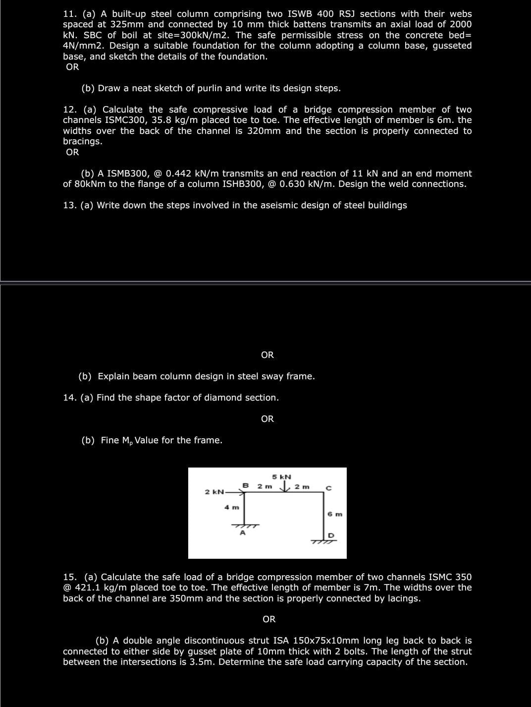 ( a ) A built - up steel column comprising two