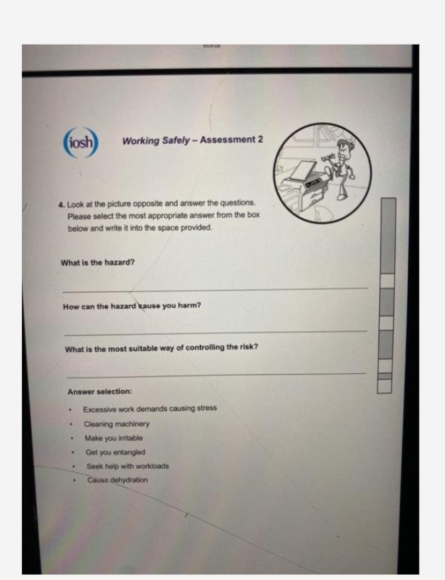 wien iosh Working Safely - Assessment 2 4 . Look
