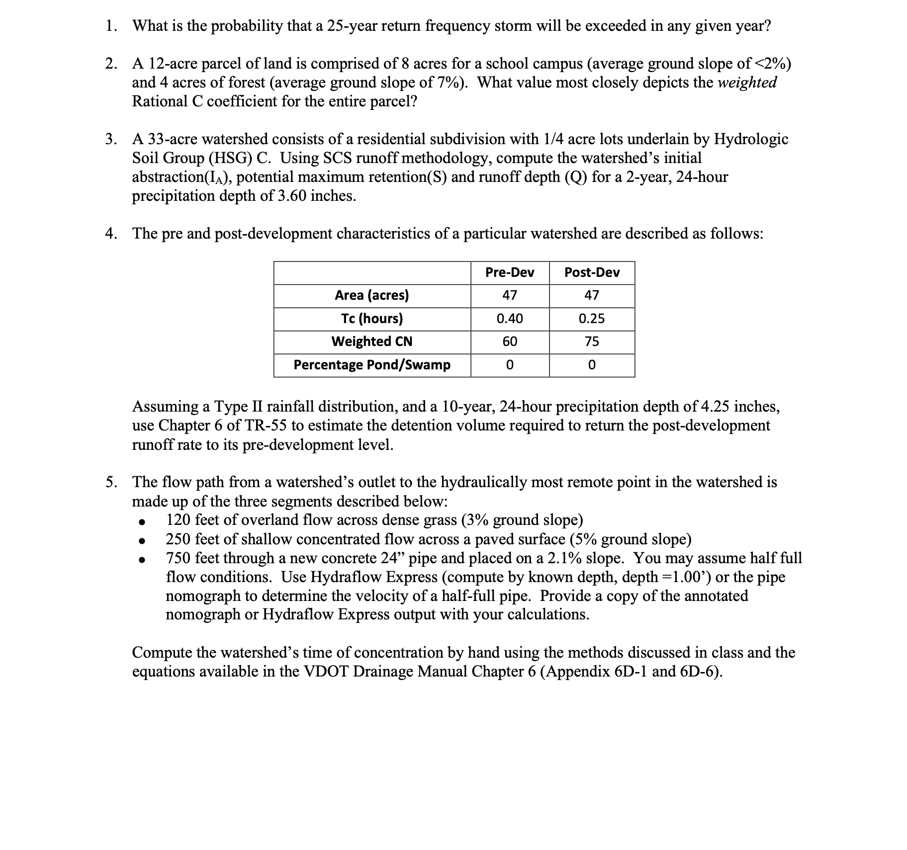 What is the probability that a 2 5 - year return