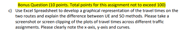 Transportational Engineering Bonus Question ( 1 0