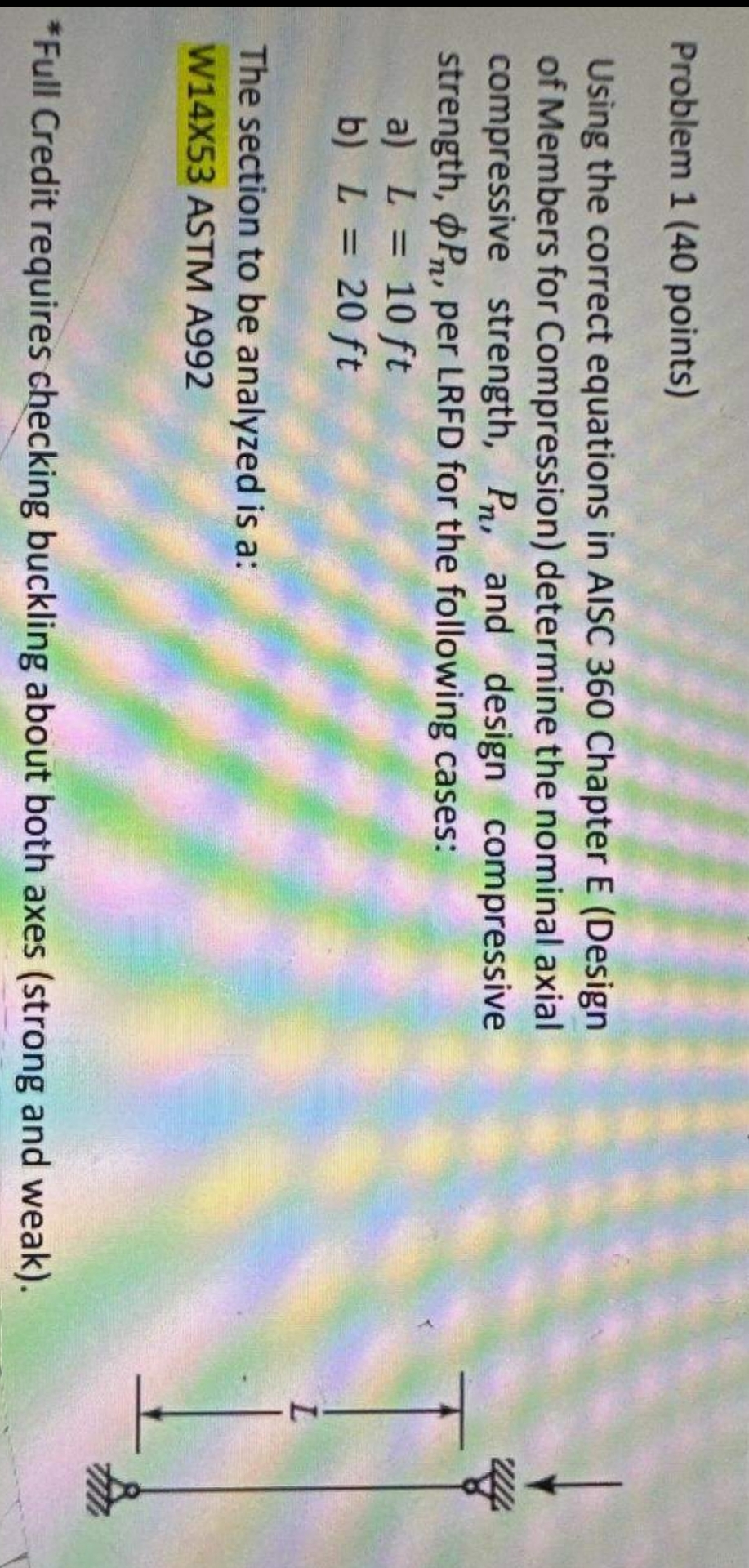 Problem 1 ( 4 0 points ) Using the correct