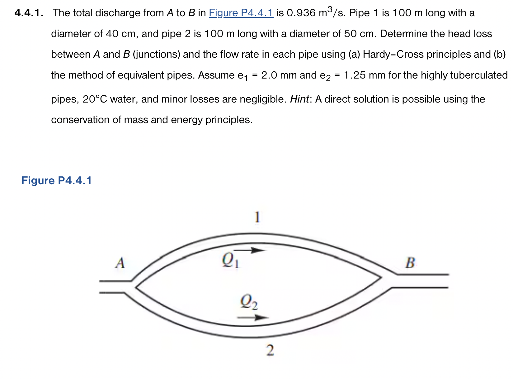 4 . 4 . 1 . The total discharge from A to B in