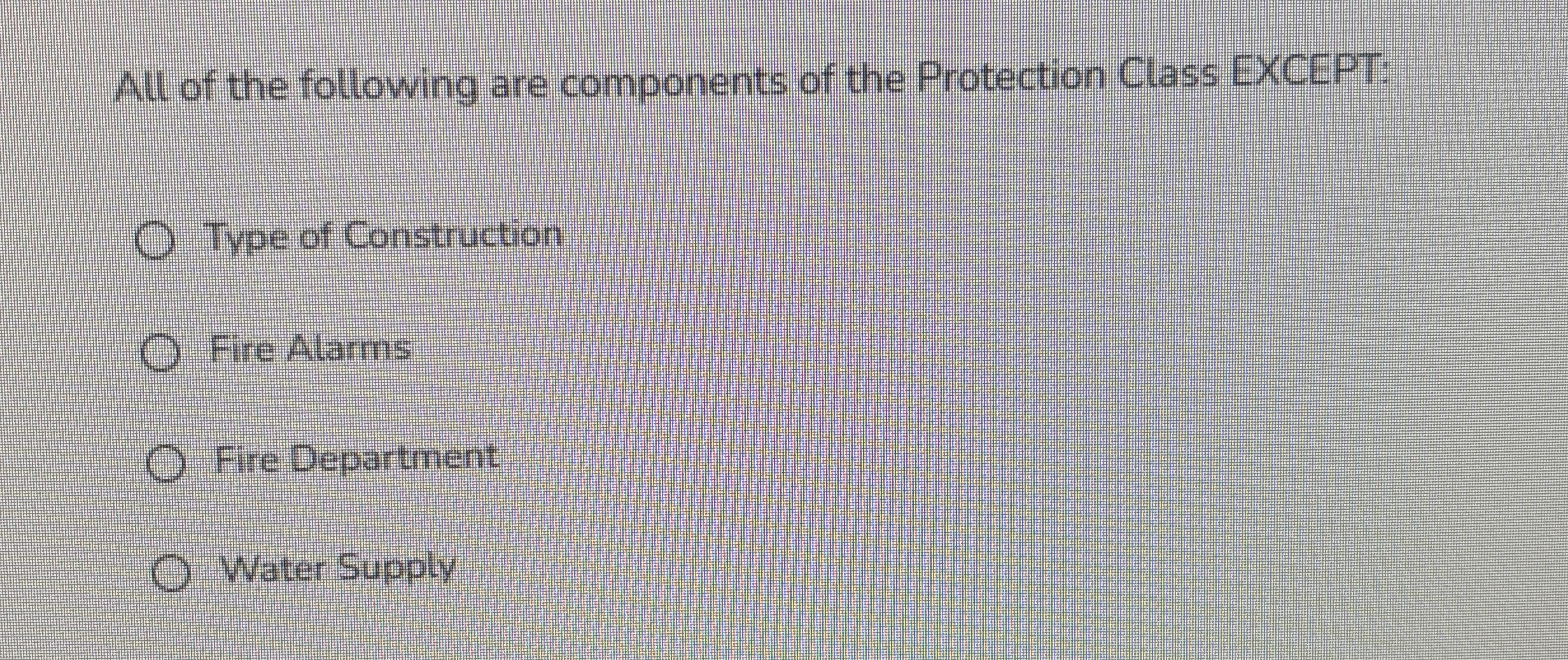 All of the following are components of the