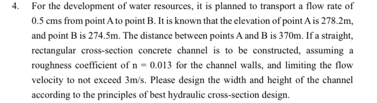 For the development of water resources, it is