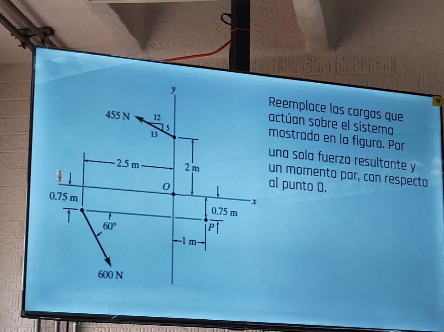 Reemplace las cargas que act an sobre el sistema