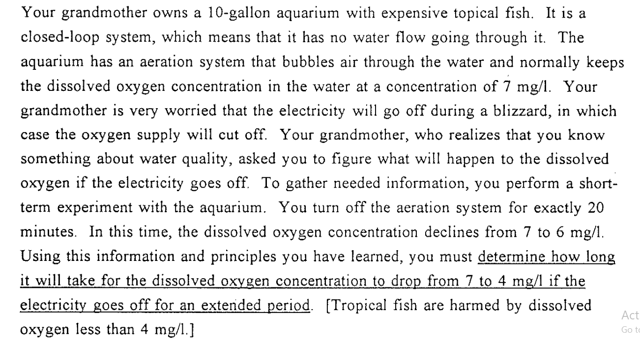 Your grandmother owns a 1 0 - gallon aquarium