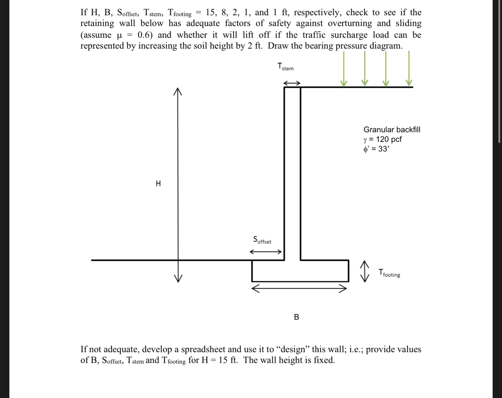 If H , B , S o f f s e t , T s t e m , T f o o t