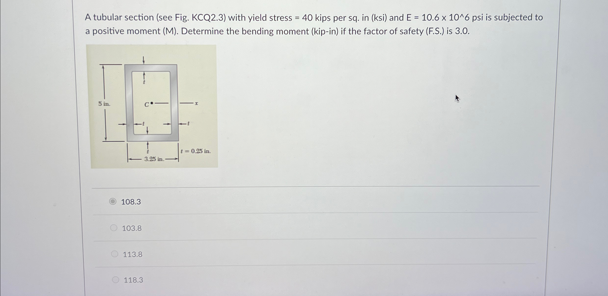 A tubular section ( see Fig. K C Q 2 . 3 ) with