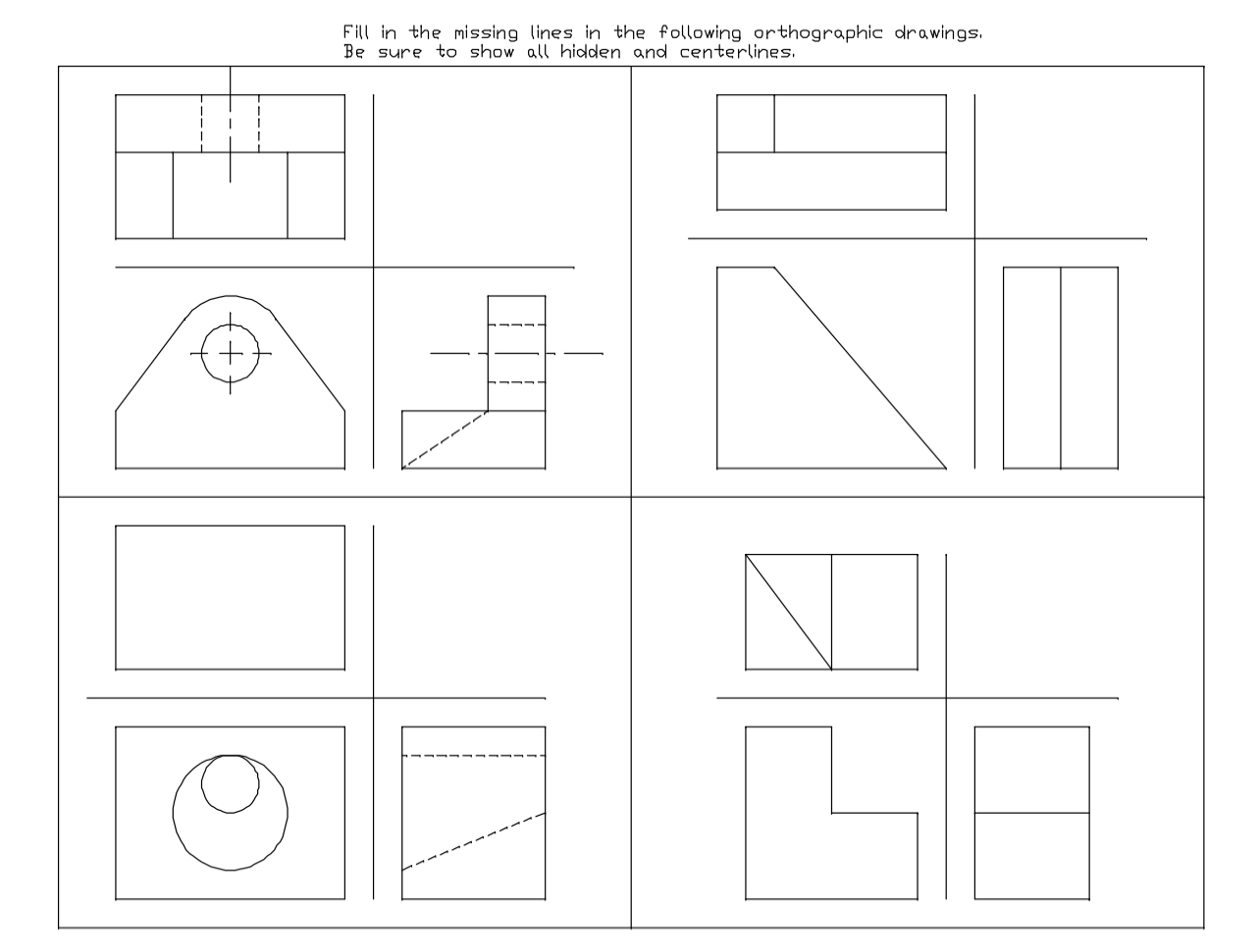 Fill in the missing lines in the following