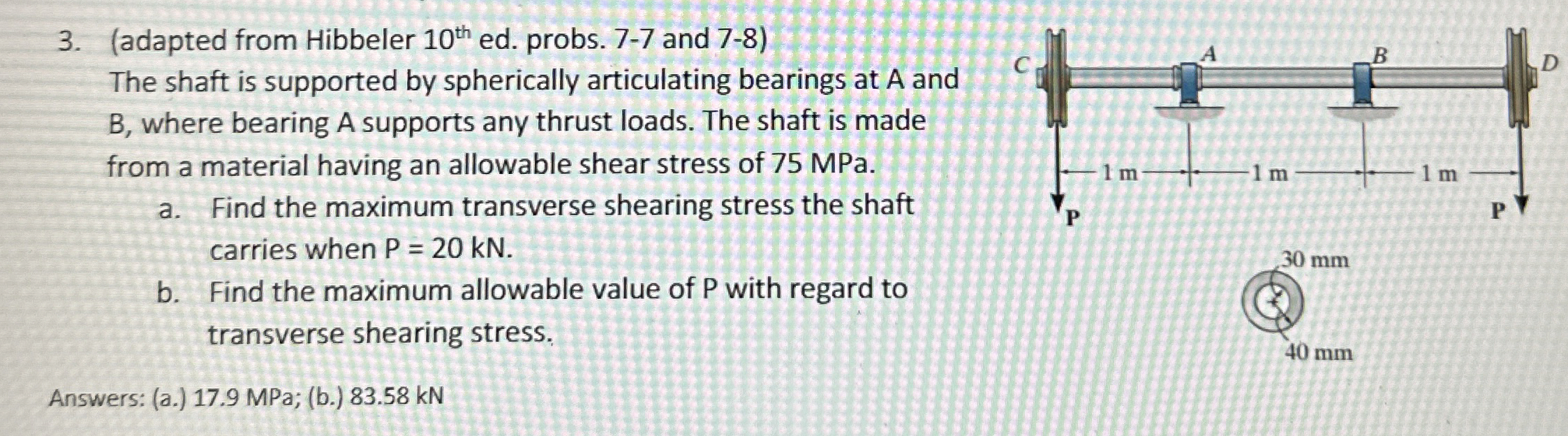 ( adapted from Hibbeler 1 0 t h ed . probs. 7 - 7