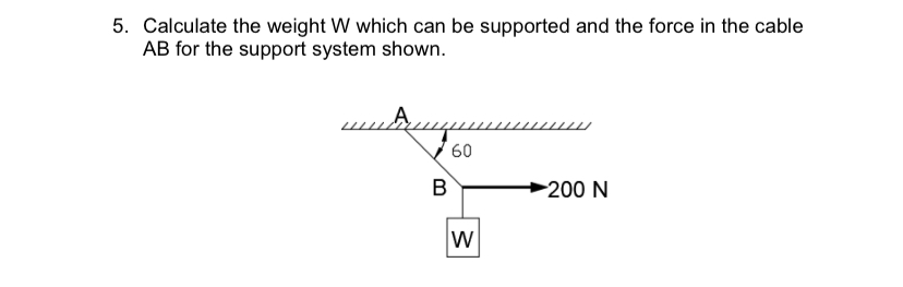 Calculate the weight W which can be supported and