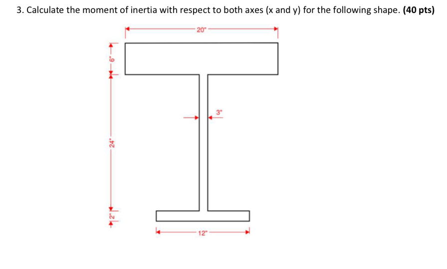 Calculate the moment of inertia with respect to