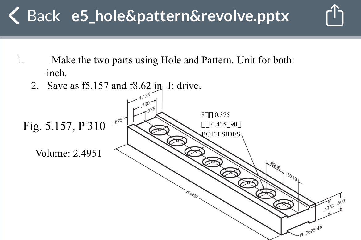 hole&pattern&revolve.pptx Make the two parts