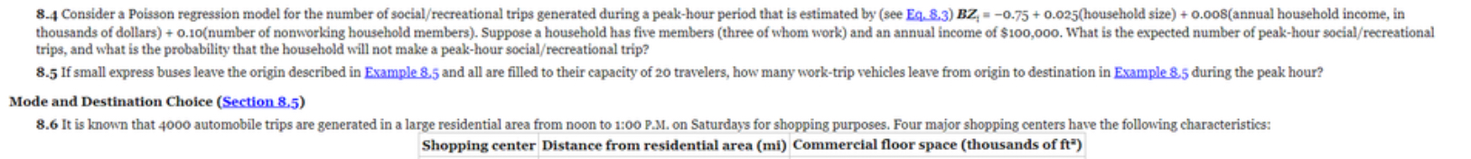 8 . 1 A large retirement village has a total