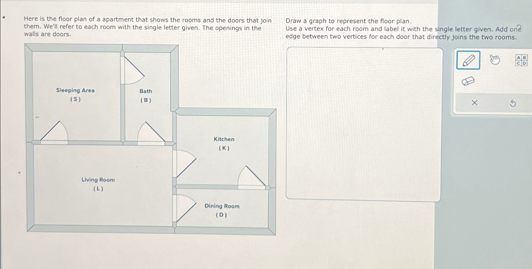 Here is the floor plan of a apartment that shows