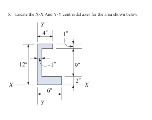 Locate the x - x And Y - Y centroidal axes for