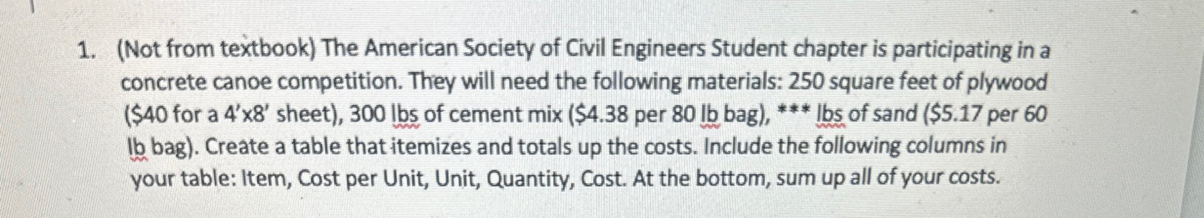 ( Not from textbook ) The American Society of