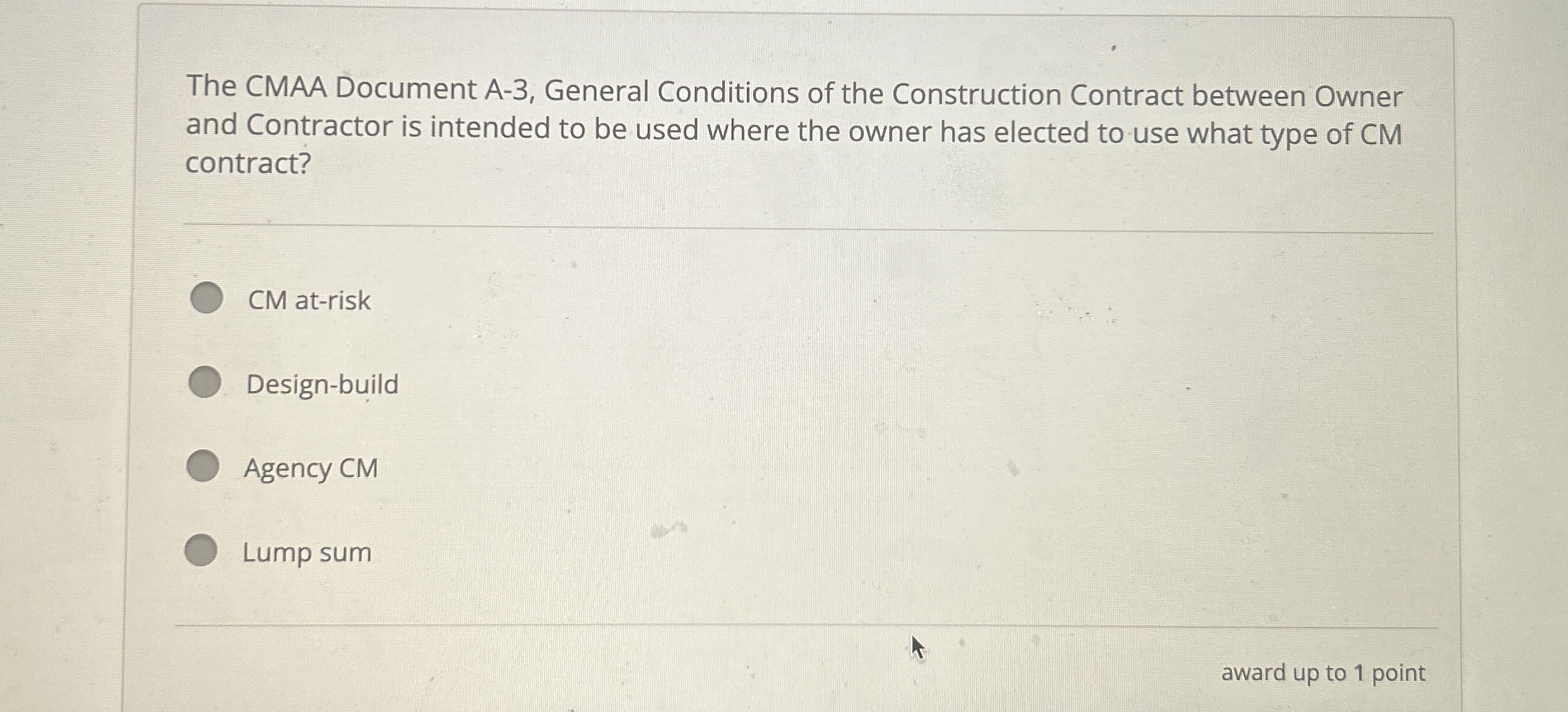 The CMAA Document A - 3 , General Conditions of