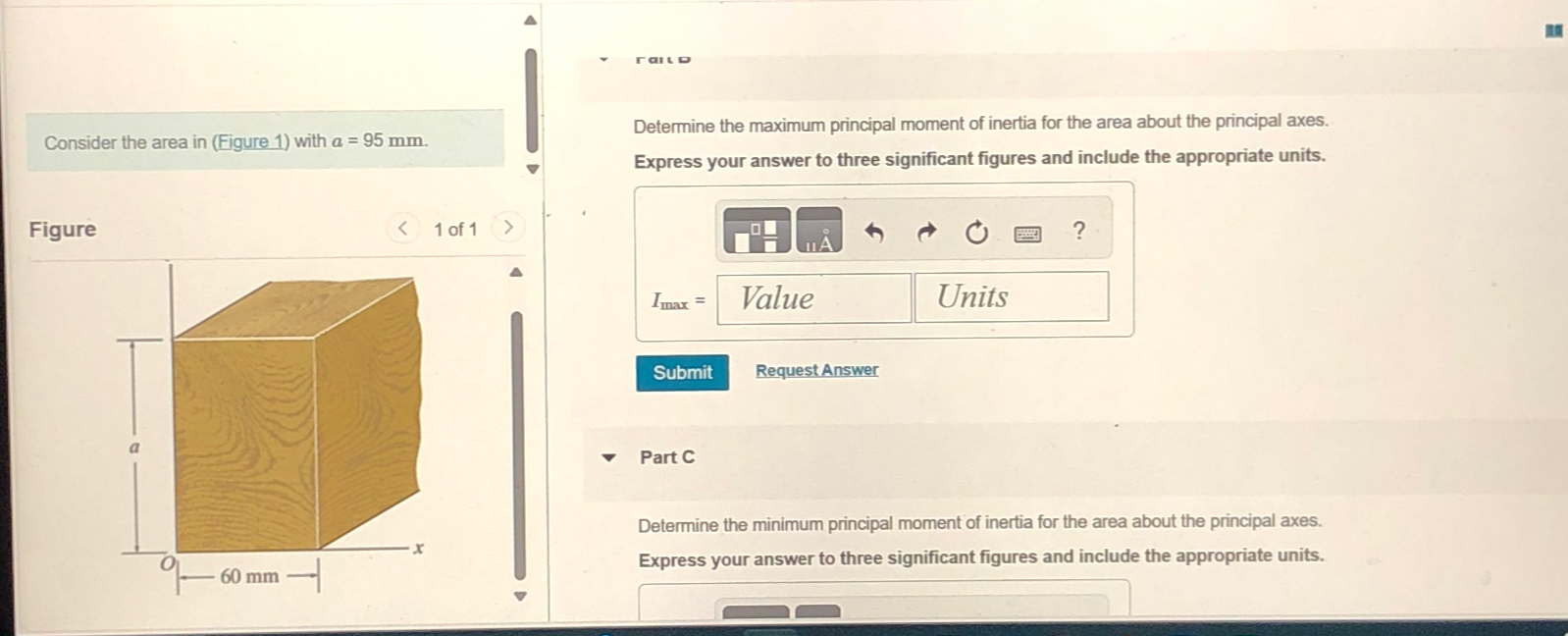 Consider the area in ( Figure 1 ) with a = 9 5 m