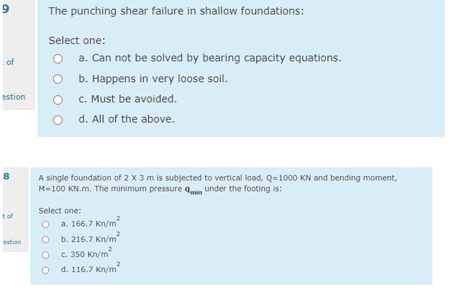9 , The punching shear failure in shallow