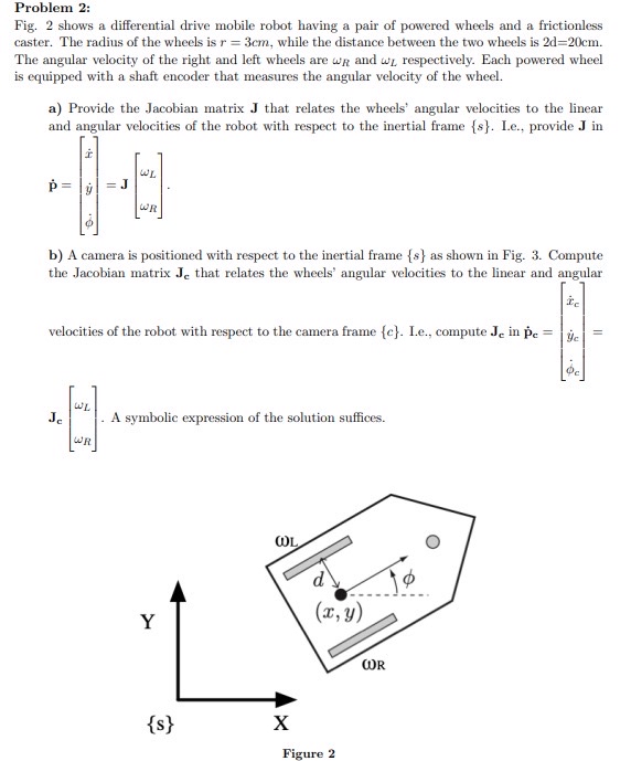 Problem 2 : Fig. 2 shows a differential drive