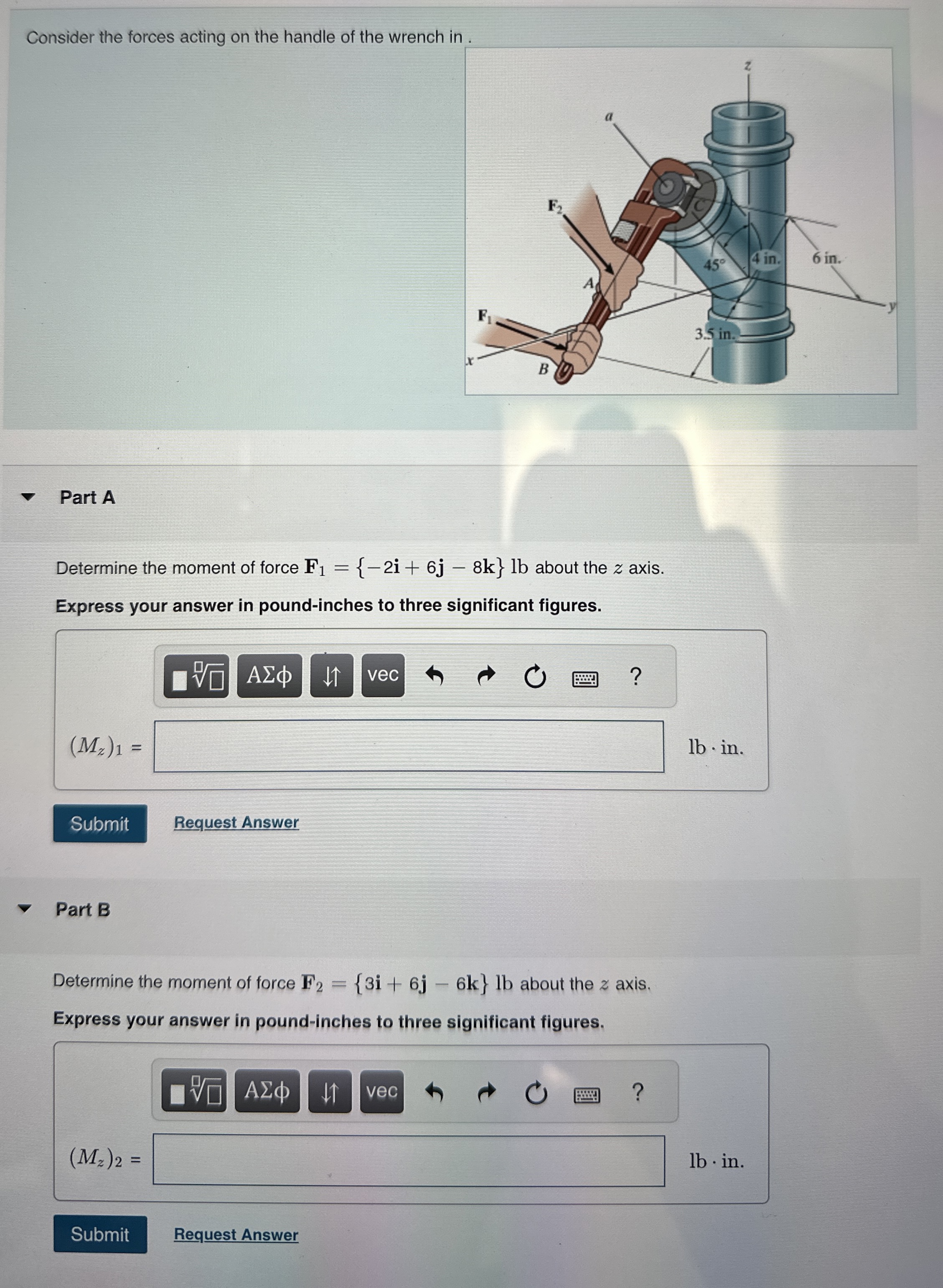 Consider the forces acting on the handle of the