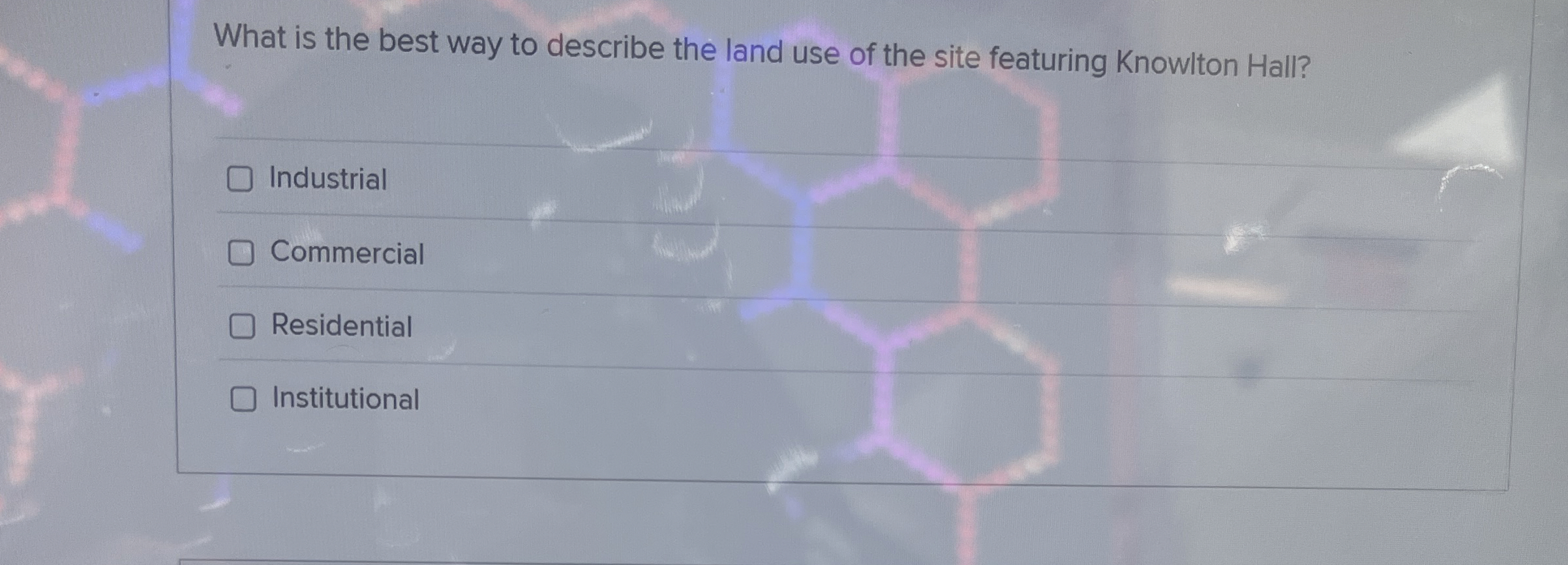 What is the best way to describe the land use of