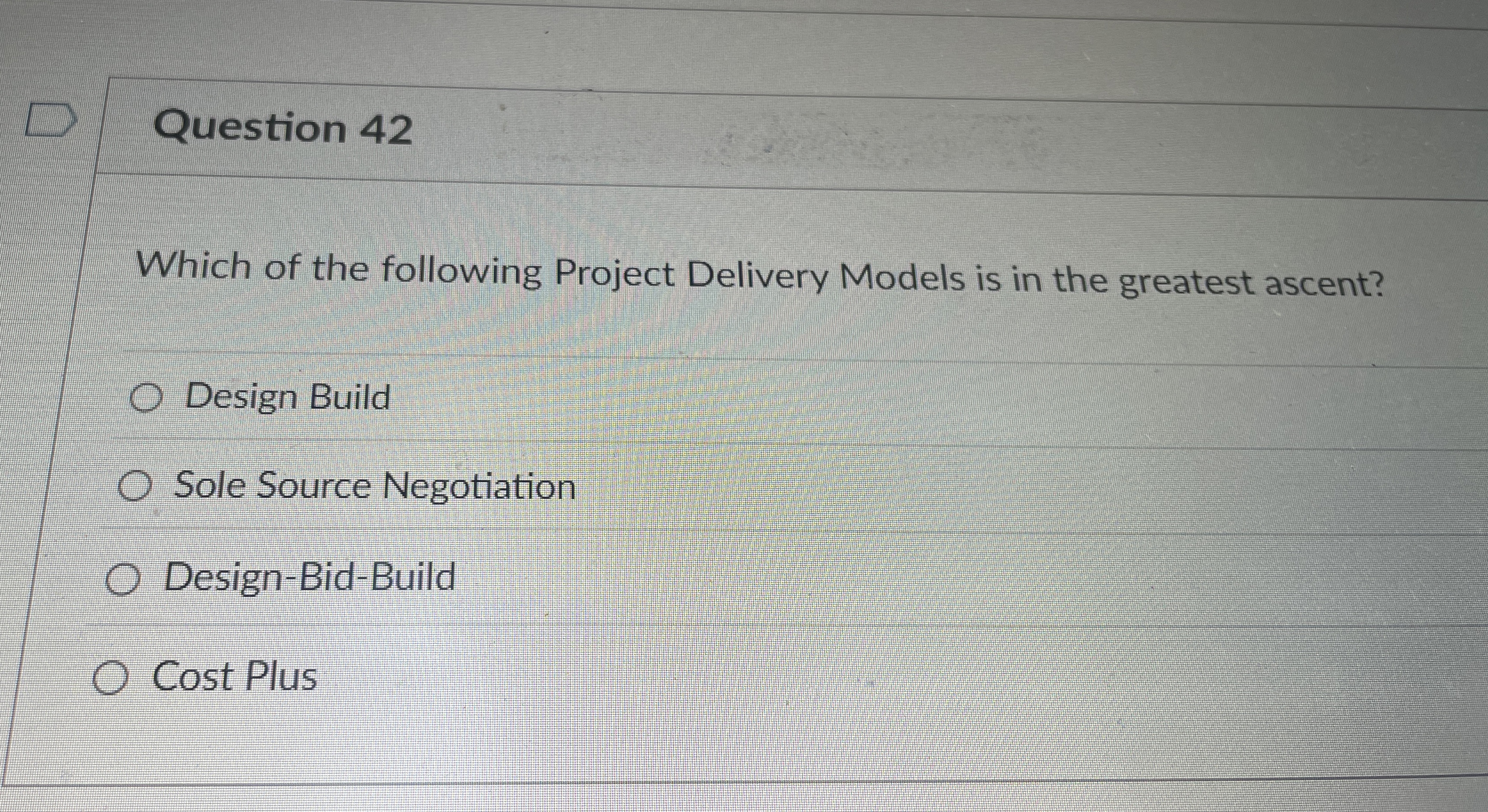 Question 4 2 Which of the following Project