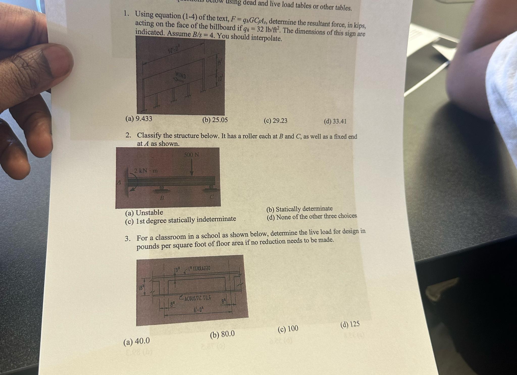 Using equation ( 1 - 4 ) of the text, F = q h G C
