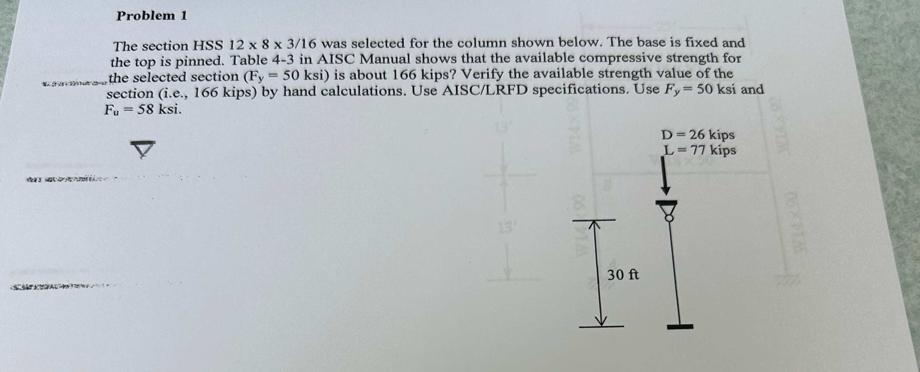 Problem 1 The section HSS 1 2 8 3 1 6 was