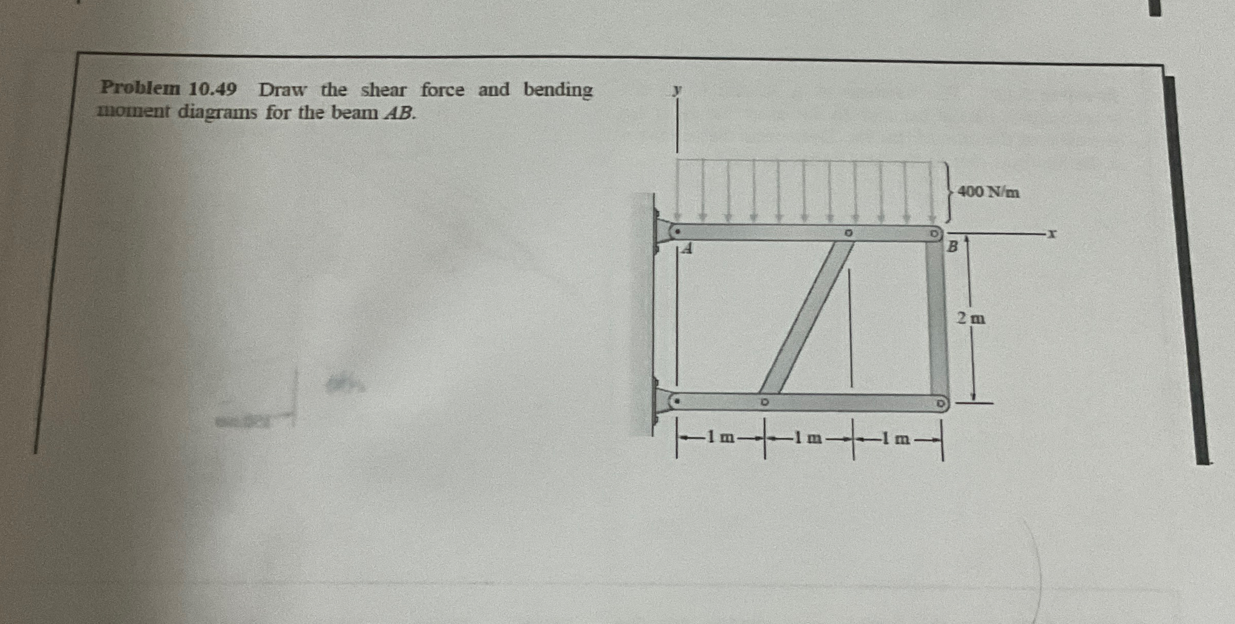 Problem 1 0 . 4 9 Draw the shear force and