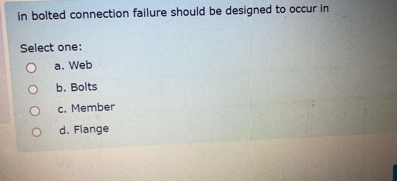in bolted connection failure should be designed