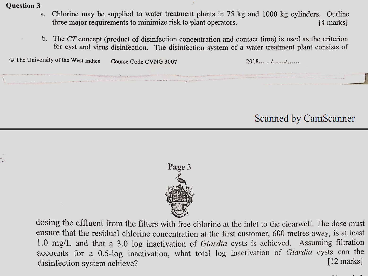 dosing the effluent from the filters with free