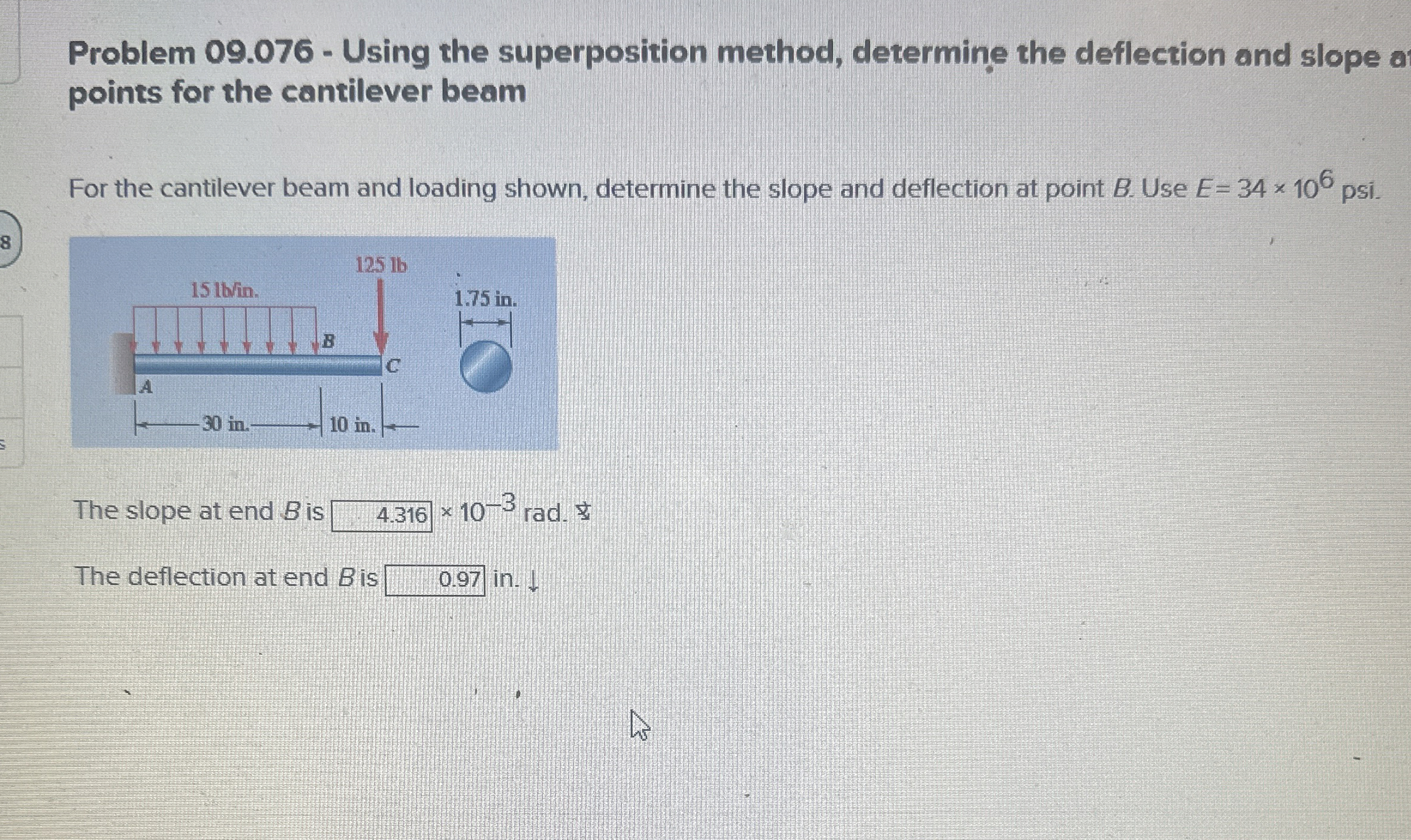 Problem 0 9 . 0 7 6 - Using the superposition