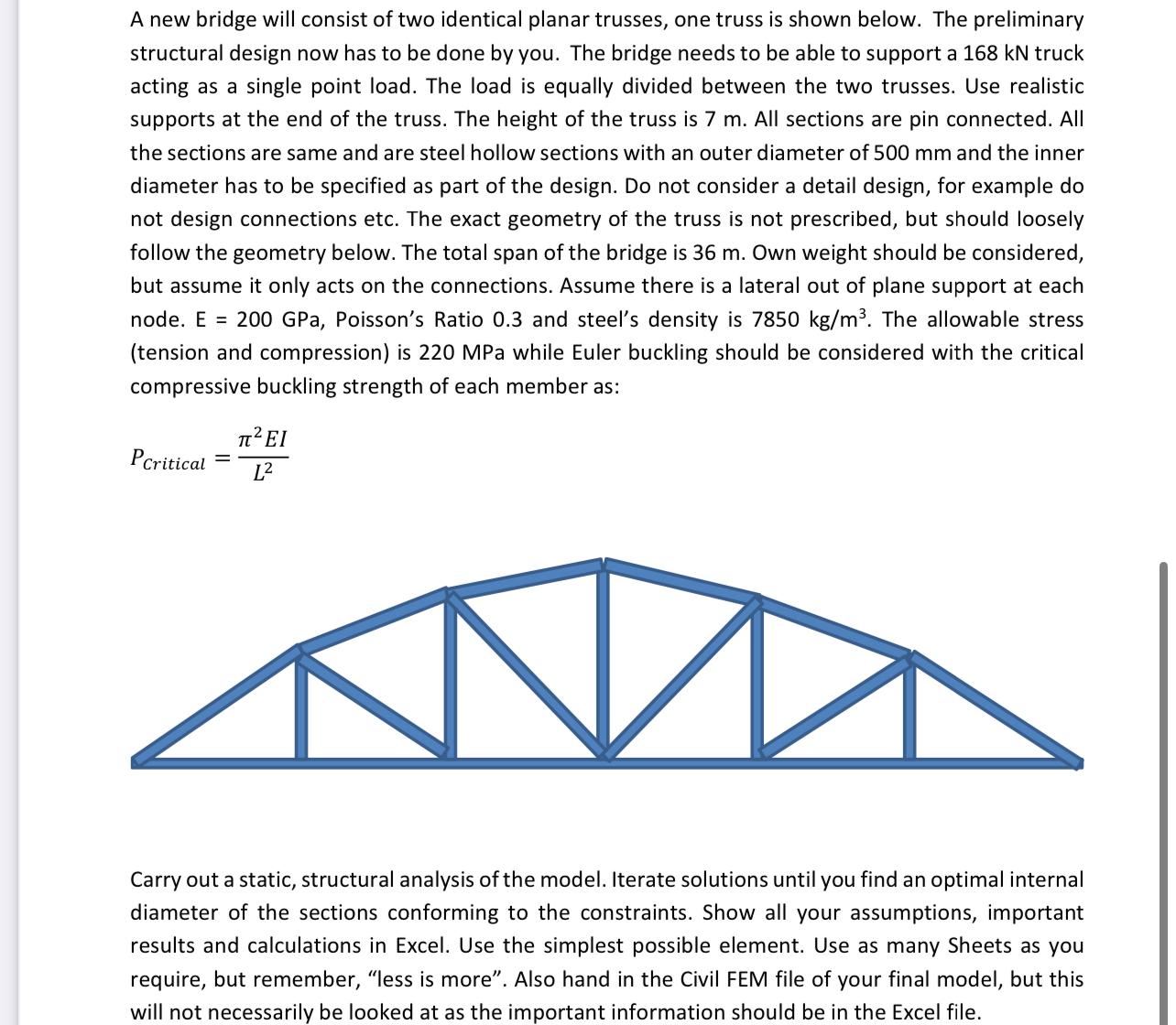 A new bridge will consist of two identical planar