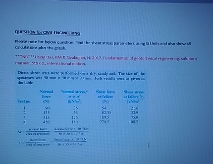 QUESTION FOR CIVIL ENGINFFANG Please note for