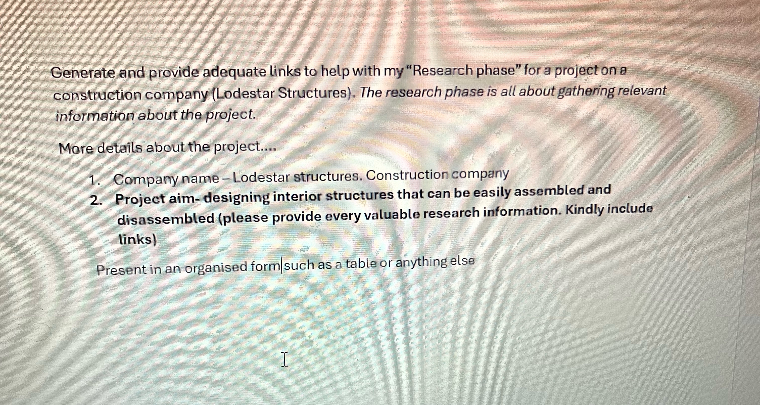 Generate and provide adequate links to help with