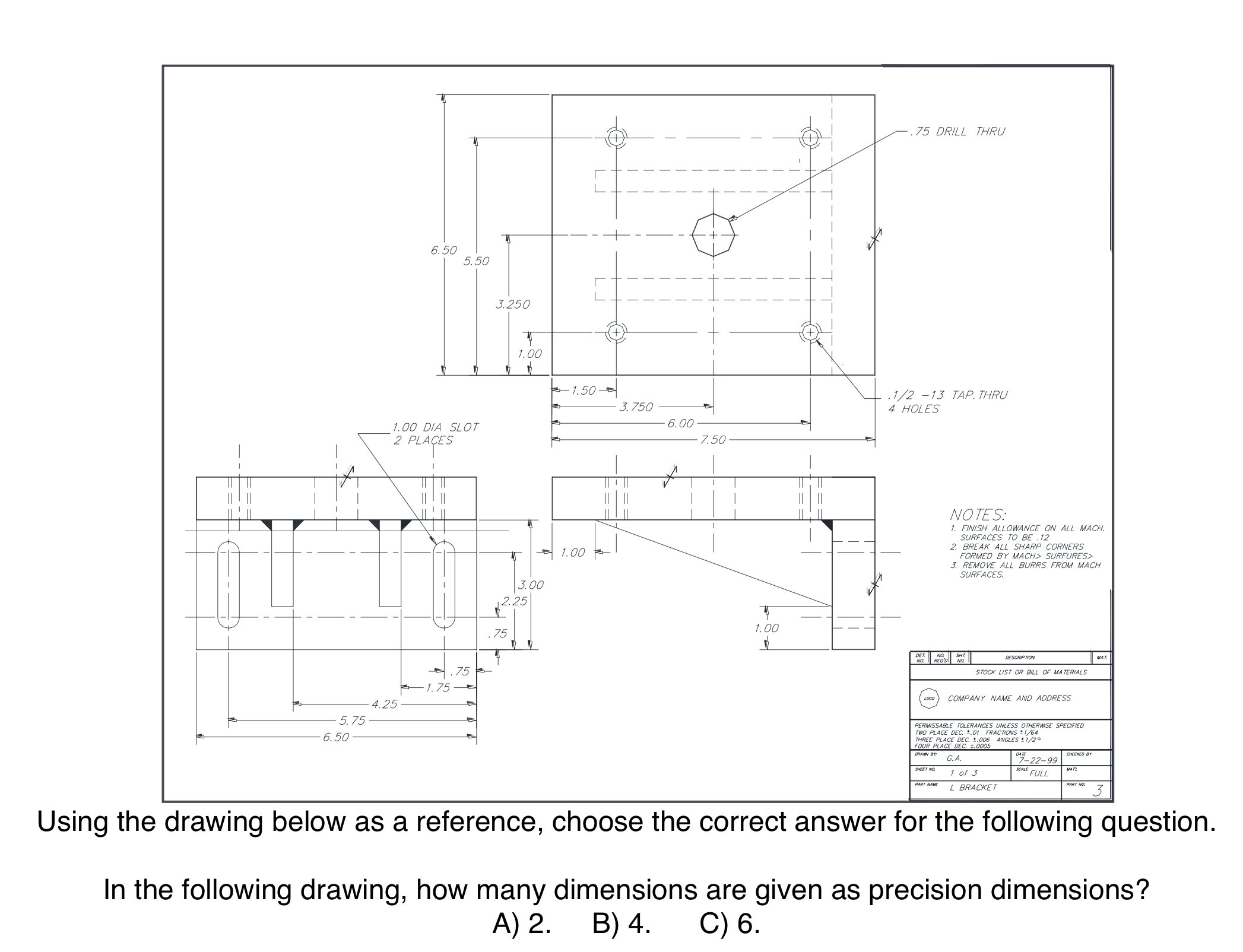 In the following drawing, how many dimensions are