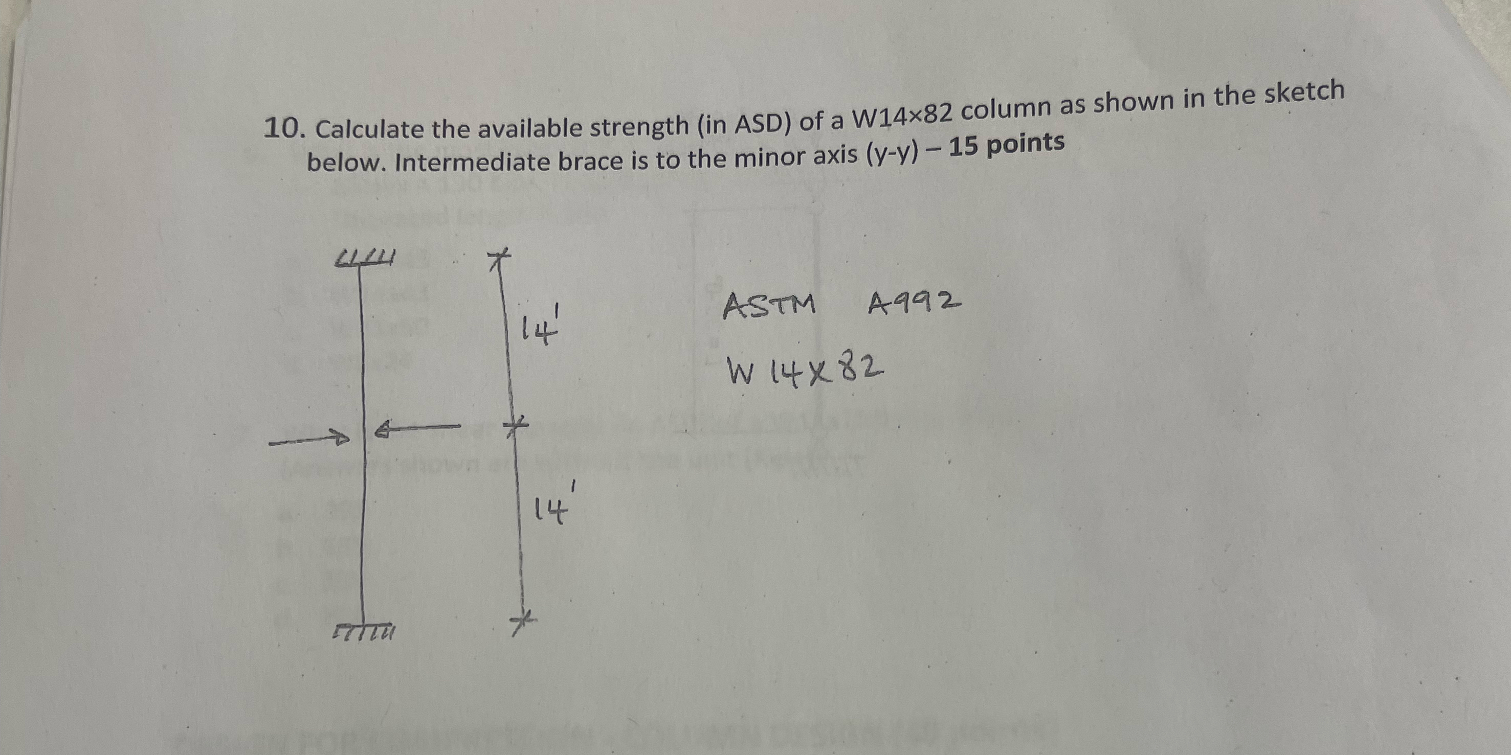 Calculate the available strength ( in ASD ) of a
